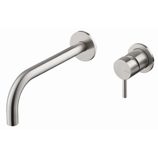 Bateria bidetowa Vema Tiber Steel, stojąca, wysokość 151mm, wylewka 110mm, korek automatyczny, stal nierdzewna inox