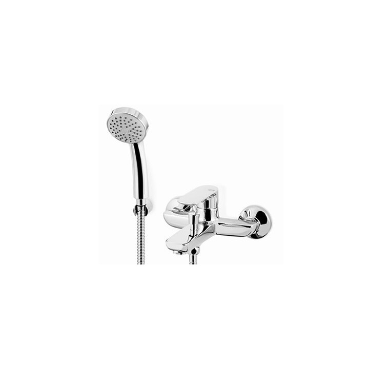 Bateria wannowa kompletna Vema Timea, natynkowa, 2 wyjścia wody, zestaw natryskowy, chrom