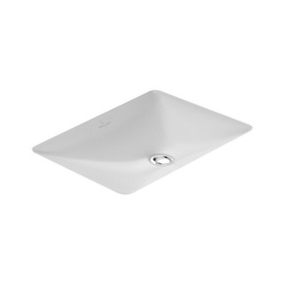 Umywalka podblatowa Villeroy&Boch Loop&friends prostokątna 54x34cm  CeramicPlus, Weiss Alpin bez przelewu