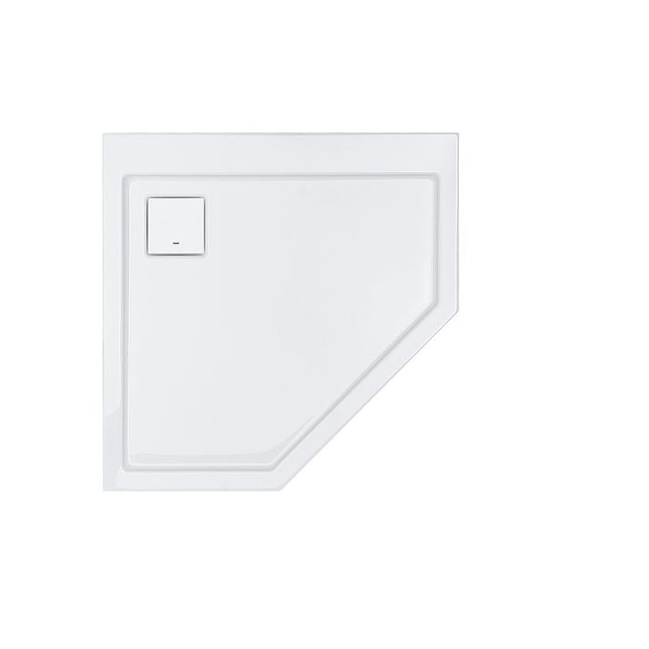 Brodzik pięciokątny Sanplast SpaceLine, 90x90cm, akrylowy, biały