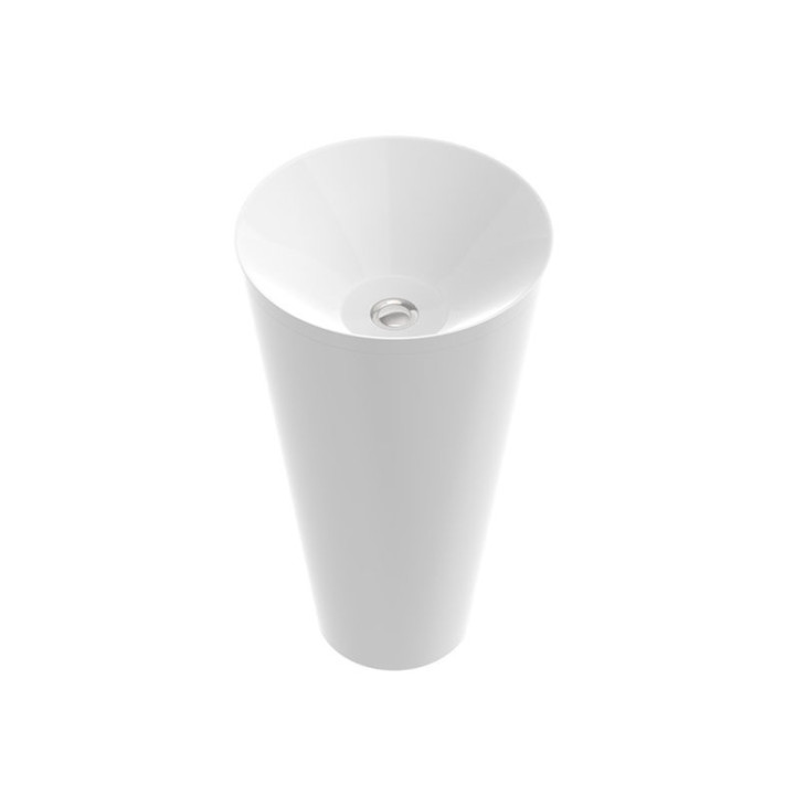 Umywalka meblowa Marmorin Emma 120, 120x45cm, przelew zintegrowany, z płytką, biały połysk