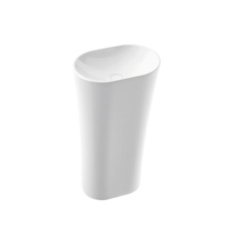 Umywalka stojąco-przyścienna Marmorin Tebe 55 S, 55x45cm, bez przelewu, biały połysk