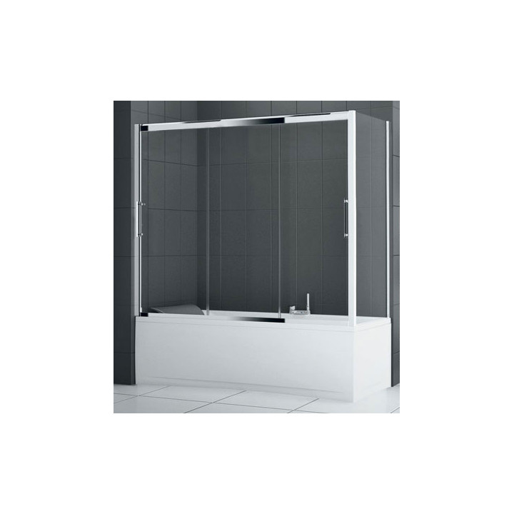 Parawan nawannowy Novellini Rose Rosse 3PV z drzwiami przesuwnymi do wnęki lub ścianki bocznej - 166 cm- sanitbuy.pl