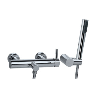 Bateria wannowa Valvex Vegane, natynkowa, wylewka 130mm, zestaw natryskowy, chrom