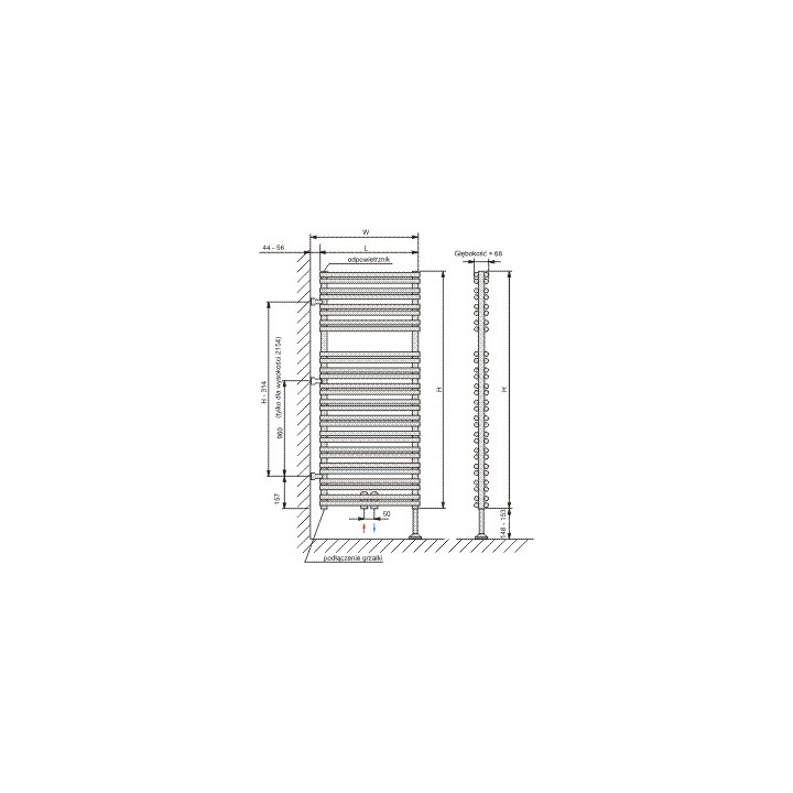 Grzejnik Purmo Mauritius 500x1194 mm- sanitbuy.pl