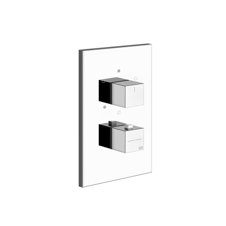 Termostatyczna bateria natryskowa Gessi Rettangolo Shower, podtynkowa, 2 wyjścia wody, chrom