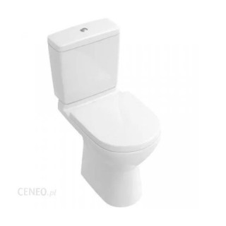 Miska Villeroy & Boch O.Novo 36x67 cm, stojąca, do kompaktu, odpływ pionowy, Weiss Alpin Ceramicplus