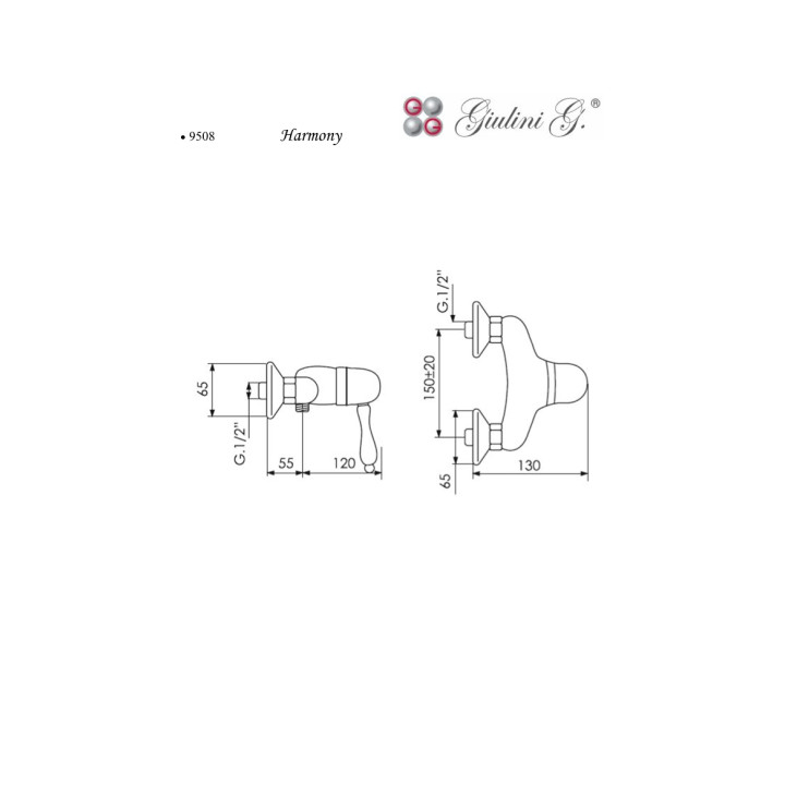 Bateria natryskowa solo Giulini G. Harmony- sanitbuy.pl