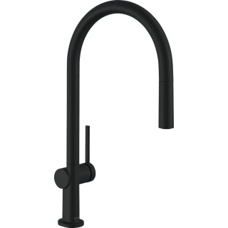 Bateria kuchenna Hansgrohe Talis M54, jednouchwytowa, wysokość 435mm, wyciągana wylewka, 2jet, sBox, czarny mat