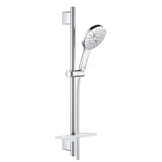 Zestaw z drążkiem prysznicowym Grohe Euphoria 110 Massage ścienny, wys. 470 - 620 mm, chrom, 3 strumienie