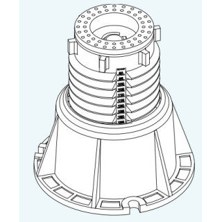 Nóżki do brodzika Sanswiss Marblemate, 85-140mm, 5 sztuk