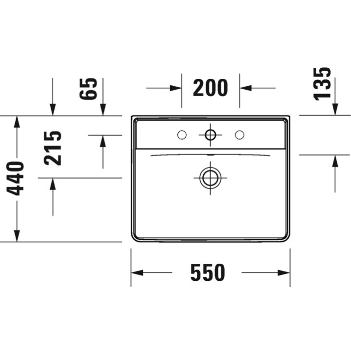 Umywalka wisząca/meblowa Duravit D-Neo, 100,5x48cm, z przelewem, otwór na baterię, biała