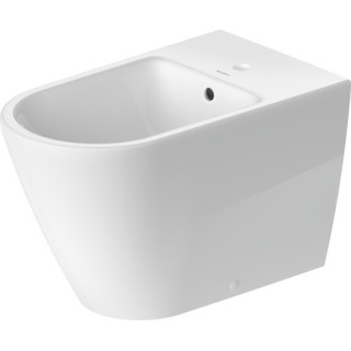 Bidet wiszący Duravit D-Neo Rimless, 54x37cm, z przelewem, otwór na baterię biały
