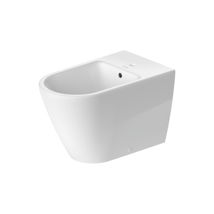 Bidet wiszący Duravit D-Neo Rimless, 54x37cm, z przelewem, otwór na baterię biały