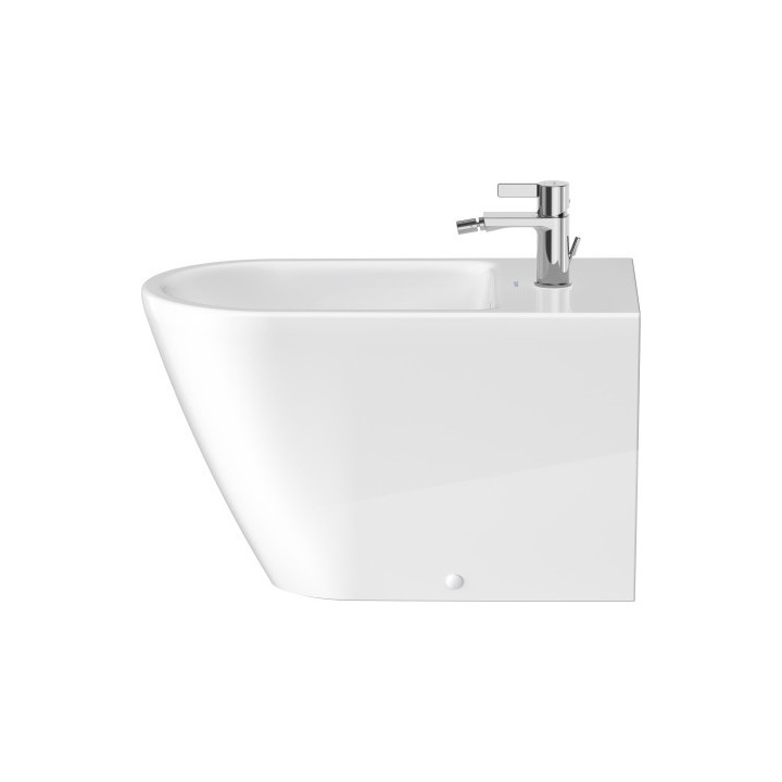 Bidet wiszący Duravit D-Neo Rimless, 54x37cm, z przelewem, otwór na baterię biały