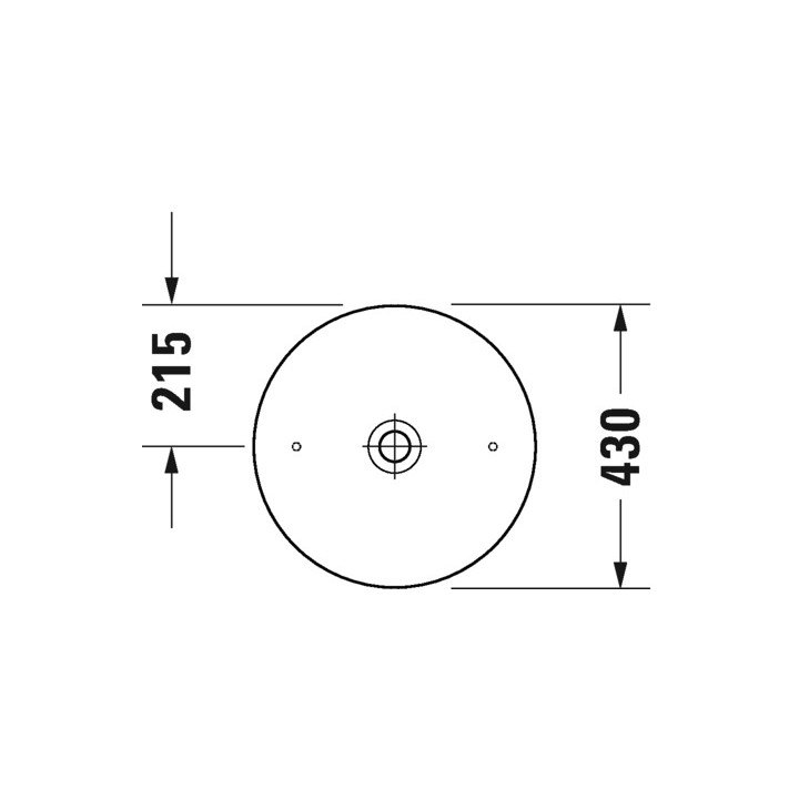 Umywalka stawiana na blat Duravit White Tulip, 430mm, okrągła, bez przelewu, biała