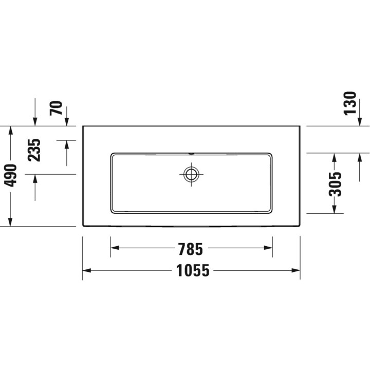 Umywalka wisząca/meblowa Duravit White Tulip, 75x49cm, z przelewem, otwór na baterię, biała