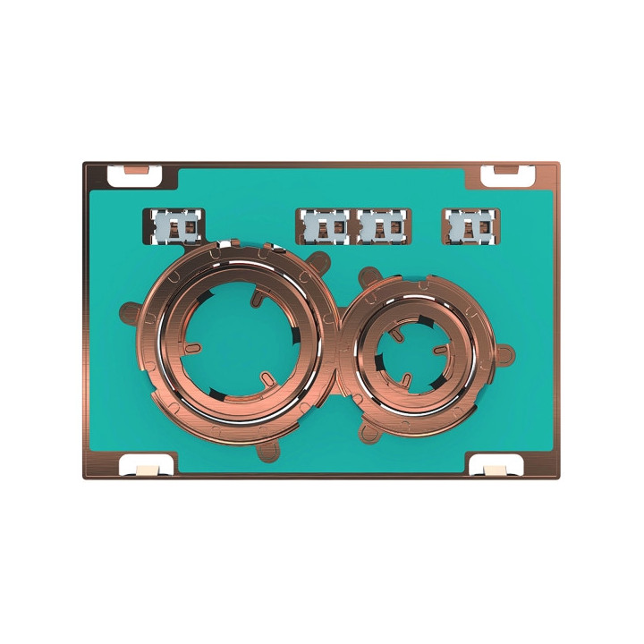 Przycisk uruchamiający Geberit Sigma21, spłukiwanie dwudzielne, szkło, czarny/czerwone złoto