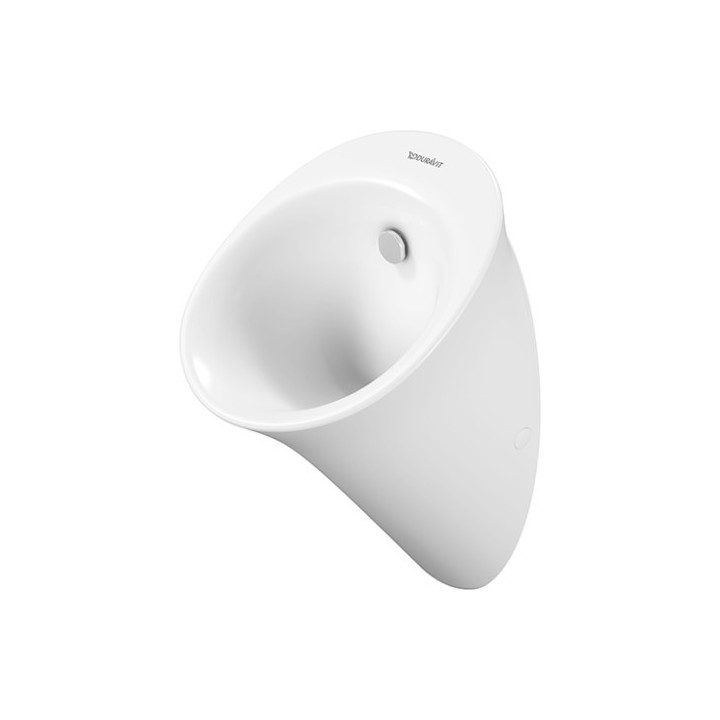 Pisuar Duravit White Tulip, 32x34cm, Rimless, bez rantu spłukującego, odpływ poziomy, biały