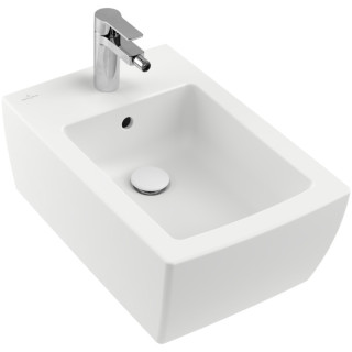 Bidet wiszący Villeroy&Boch Momento 2.0, 56x37,5cm, prostokątny, z przelewem, Weiss Alpin