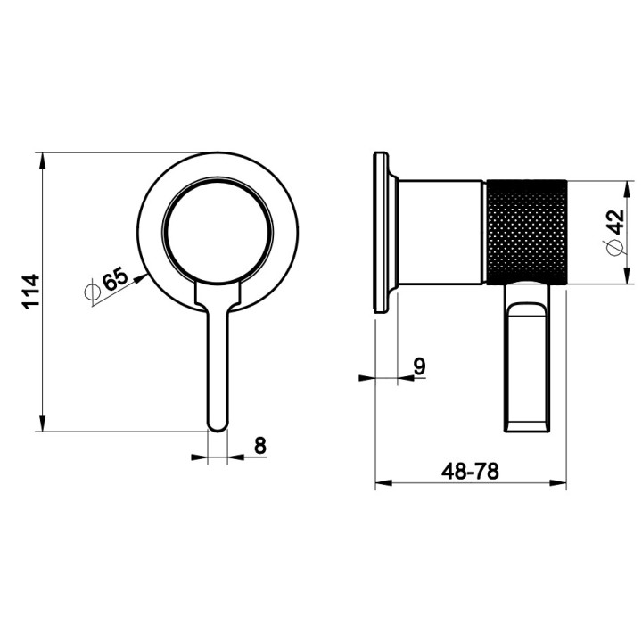 Bateria umywalkowa Gessi Inciso, ścienna, 2-otworowa, długa wylewka, element natynkowy, chrom
