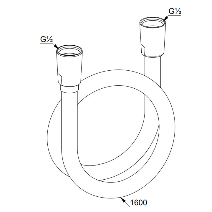 Wąż natryskowy Kludi SuparaFlex, 160cm, czarny mat