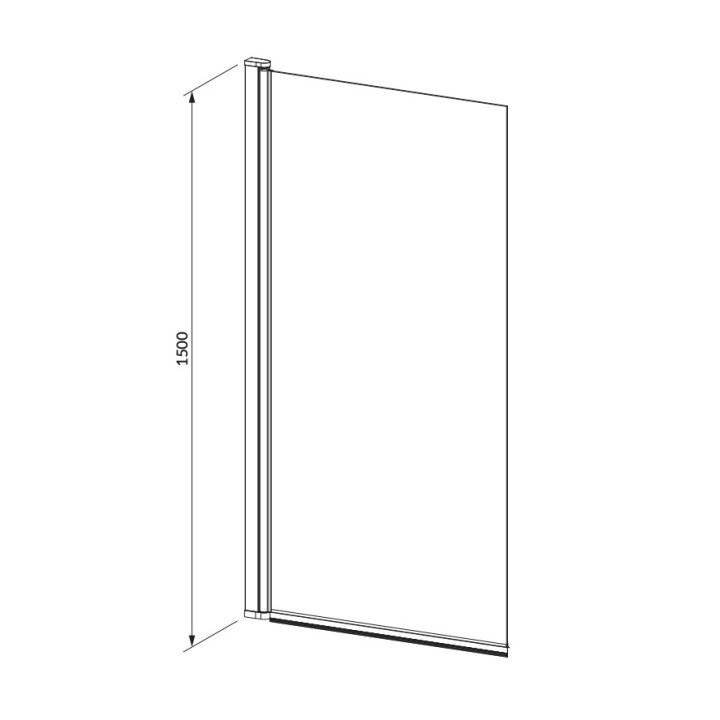 Parawan nawannowy Omnires Kingston, 70cm, montaż uniwersalny, drzwi wahadłowe, szkło transparentne, profil chrom