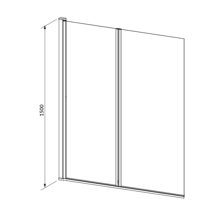 Parawan nawannowy Omnires Kingston, 70cm, montaż uniwersalny, drzwi wahadłowe, szkło transparentne, profil chrom