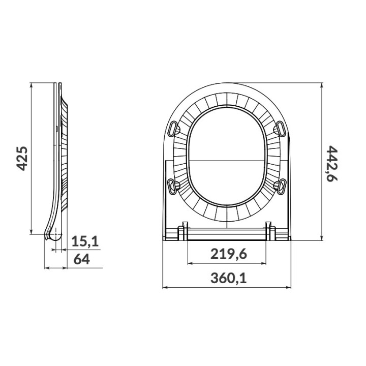 Miska zawieszana z deską slim Cersanit Zen Set B246, 49,5x35,5cm, CleanOn, bez kołnierza, biała