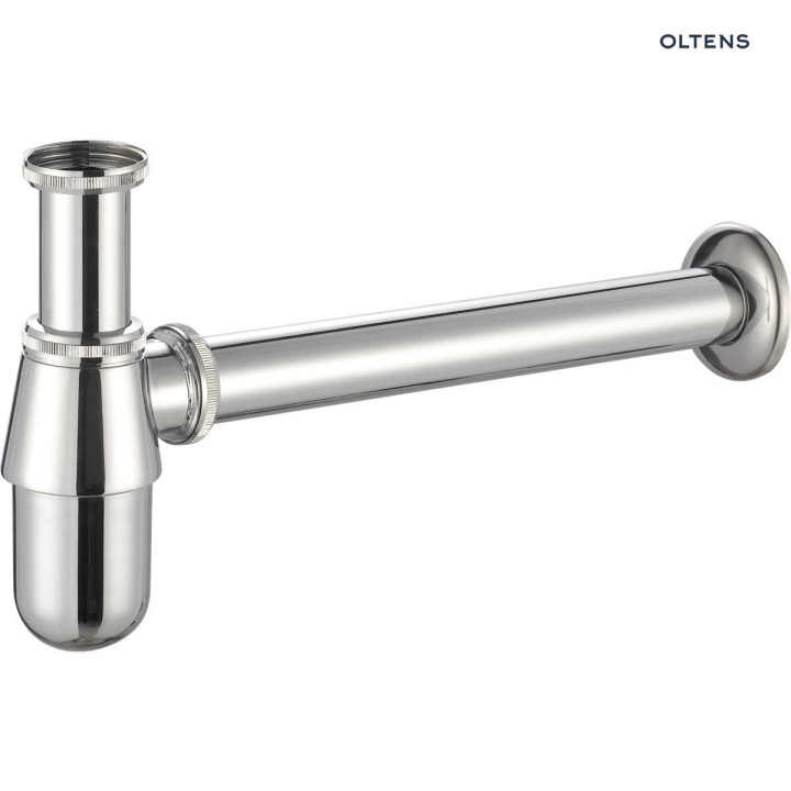 Syfon umywalkowy Oltens Molde, butelkowy, mosiężny, chrom