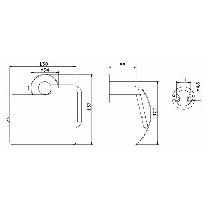 Uchwyt na papier Koło Lehnen Funktion, z pokrywą, stal nierdzewna