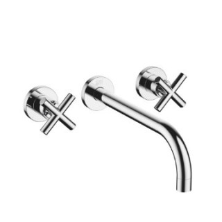 Bateria umywalkowa, ścienna bez korka automatycznego Dornbracht Tara - chrom