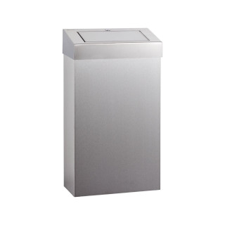 Kosz z uchylną pokrywą Merida Stella, pojemność 27 l, stal matowa