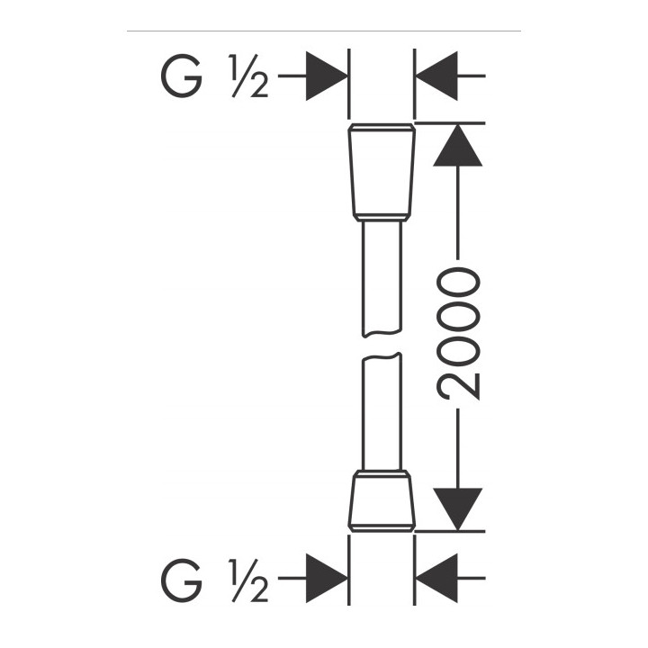 Wąż prysznicowy Axor, 200cm, chrom
