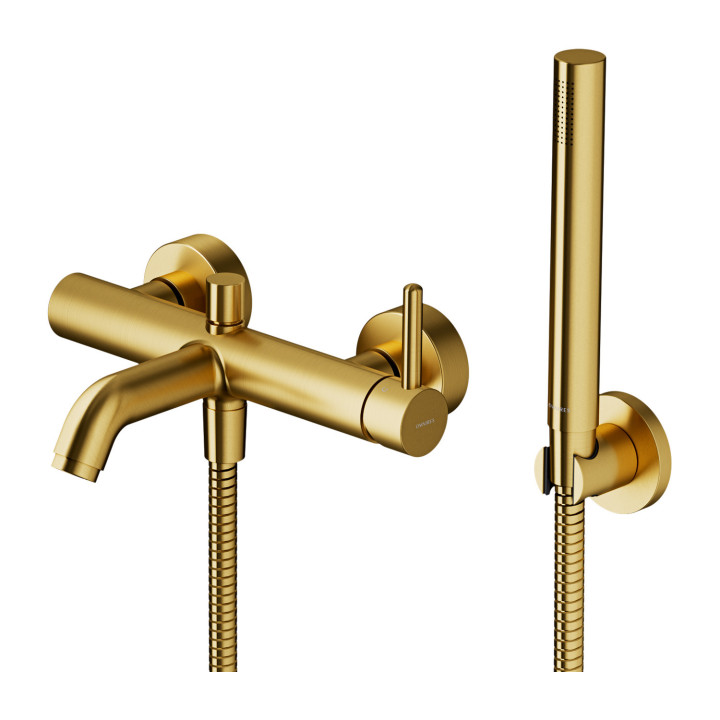 Bateria prysznicowa Omnires Y, natynkowa, jednouchwytowa, czarny