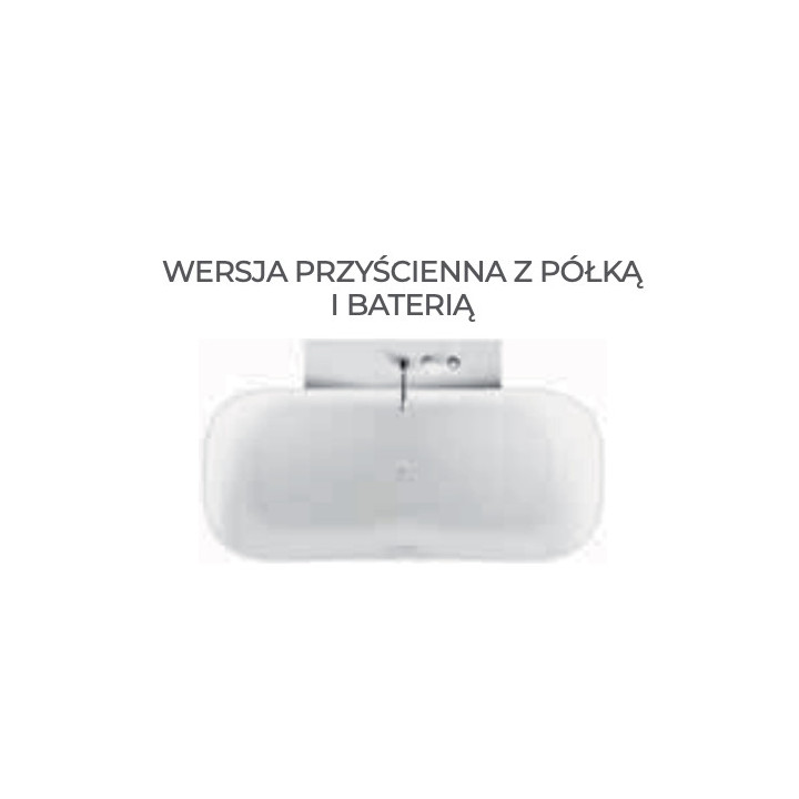 Wanna wolnostojąca Novellini Ship, 150x70cm, konglomeratowa, biały mat