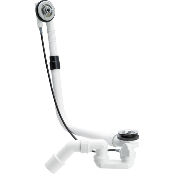 Komplet odpływowo-przelewowy do wanny Viega Multiplex, płaskie wykonanie, nr wzoru 6163.1PL, chrom