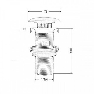Korek click-clack dla umywalek ArtCeram, kolor Zync yellow