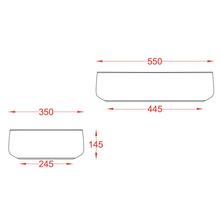 Miska wisząca Artceram A16, 52,5x36cm, bezrantowa, blu notte
