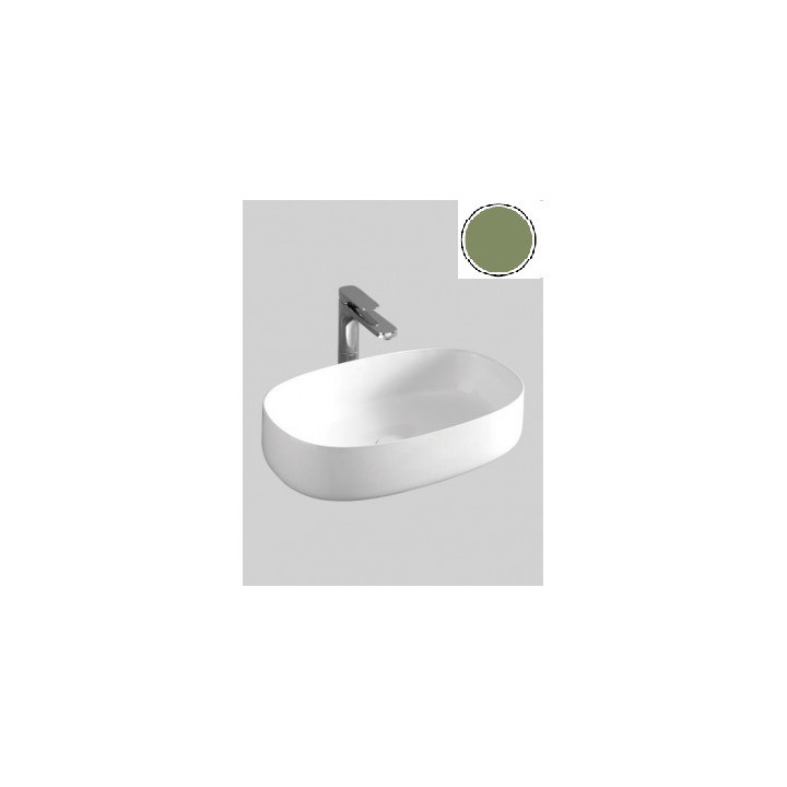 Miska wisząca Artceram A16, 52,5x36cm, bezrantowa, blu notte