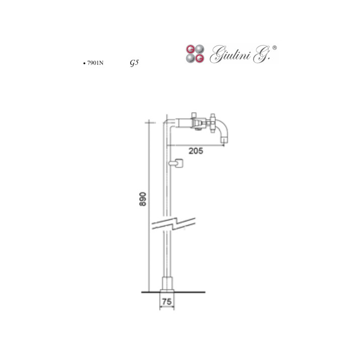 Bateria wannowa Giulini G. G5 stojąca- sanitbuy.pl