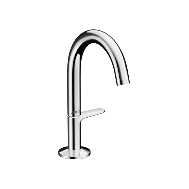 Bateria umywalkowa Axor One, stojąca, wysokość 155mm, uchwyt dźwigniowy, komplet odpływowy push-open, chrom