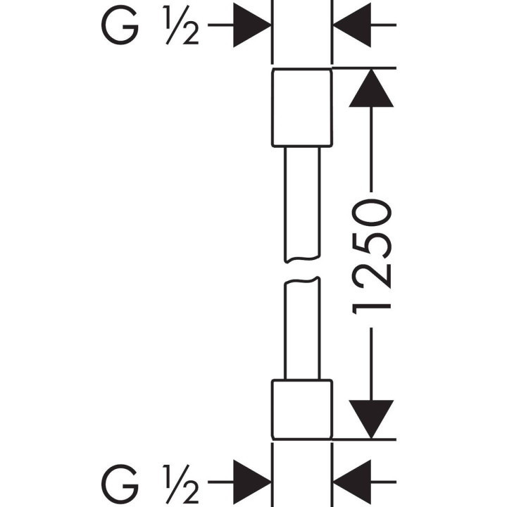 Wąż prysznicowy Axor Starck, 1,25m, efekt metaliczny, czarny mat