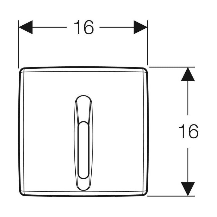 Elektryczny zawór spłukujący Geberit do pisuaru Basic, zasilanie bateryjne, biały