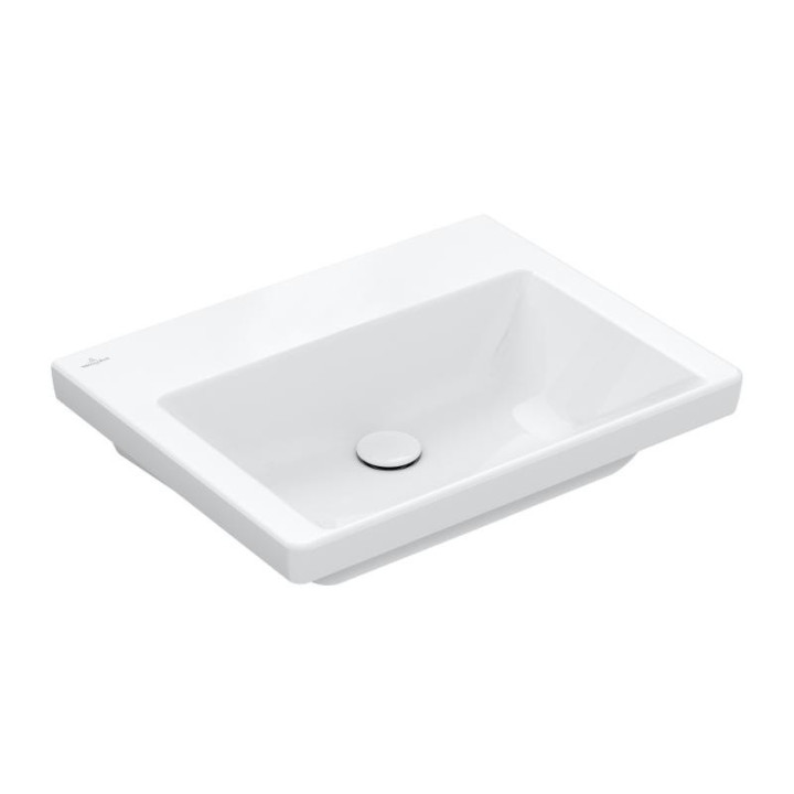 Umywalka meblowa Villeroy & Boch Subway 3.0, 65x47cm, bez przelewu, bez otworu na armaturę, Weiss Alpin