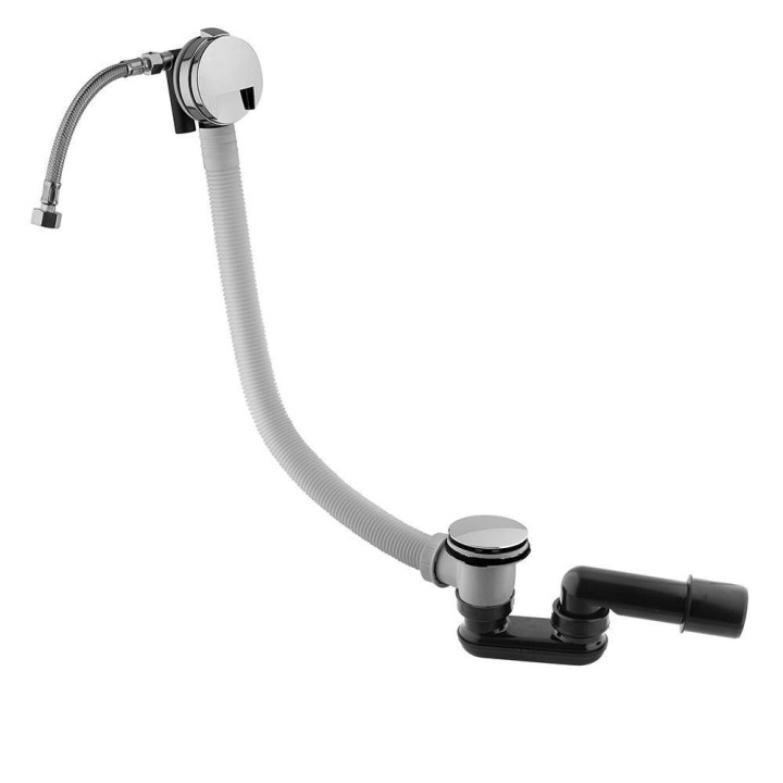 Wylewka wannowa Bruma Lusa z odpływem i przelewem, chrom