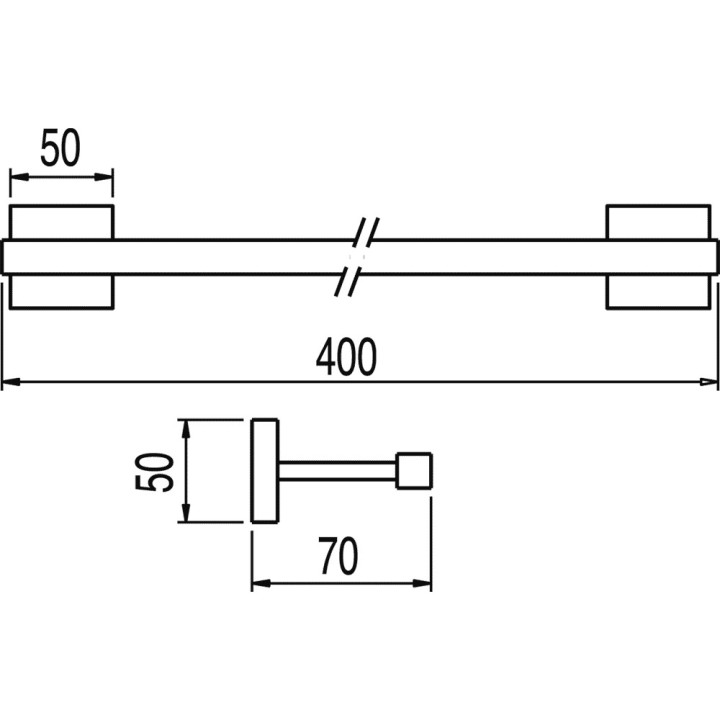 Uchwyt na papier toaletowy Tres Caudro-Tres, ścienny, bez pokrywy, 24-K złoto matowe