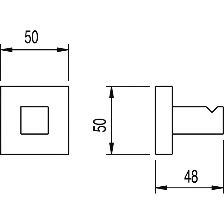 Wieszak na ręcznik Tres Caudro-Tres, ścienny, 400mm, 24-K złoto matowe