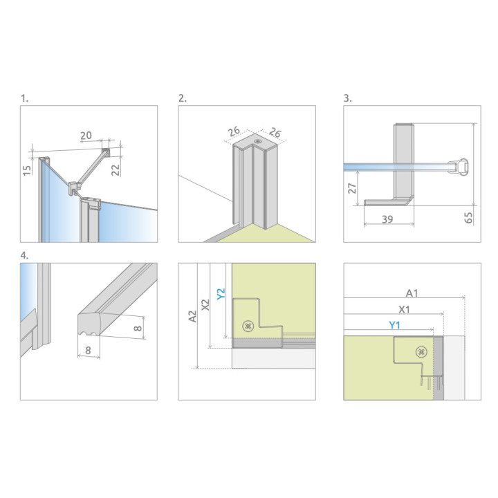 Kabina prysznicowa symetryczna Radaway Nes Black PTJ 80x80cm, drzwi lewe, szkło przejrzyste, profil chrom