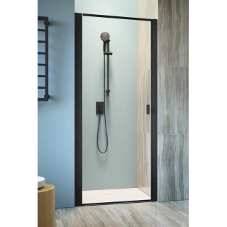 Front do kabiny prysznicowej Radaway Nes 8 Black KDS I 140,  drzwi lewe, szkło przejrzyste, 1400x2000mm, czarny profil